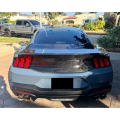 High Kick SA 1 Piece Style Carbon Fiber Rear Trunk Boot Lid For Ford Mustang Gen7 S650 2024-On