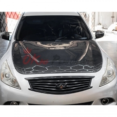 GTS Style Dry Carbon Fiber Engine Bonnet Hood For INFINITI G37 Coupe 2008-2015
