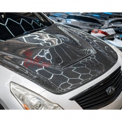 GTS Style Dry Carbon Fiber Engine Bonnet Hood For INFINITI G37 Coupe 2008-2015