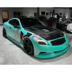 Transparent Engine Window Style Carbon Fiber Bonnet Hood For INFINITI G37 Coupe 2008-2015
