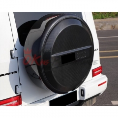 BraBx Style Dry Carbon Fiber Wheel Spare Tire Cover For Mercedes Benz G Class W464 G500 AMG G63 2018-2020