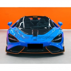 765LT Style Dry Carbon Fiber With Portion Primer Front Bumper For Mclaren 720S 2017-2023