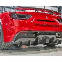 Novitec Style Dry Carbon Fiber Rear Diffuser For Ferrari 488 GTB Spider 2015-2018