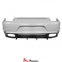 TopCar Style Half Carbon Fiber Rear Bumper For Porsche 911 Carrera 991 991.1 991.2 Turbo S 2012-2018