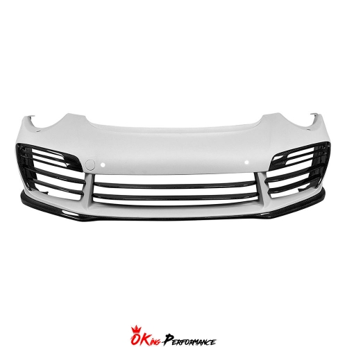 TopCar Style Half Carbon Fiber Front Bumper For Porsche 911 Carrera 991 991.1 991.2 Turbo S 2012-2018