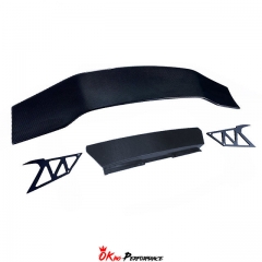 DMC Style Dry Carbon Fiber Rear Spoiler With Trunk For Lamborghini Huracan LP610-4 2014-2018