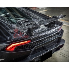 Performante Style Dry Carbon Fiber Rear Spoiler Wing For Lamborghini Huracan LP610 & LP580 & EVO & Tecnica 2014-2025