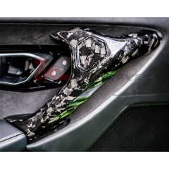 Forged Dry Carbon Fiber Interiors Kits Door Handle Caps (Replacement) For Lamborghini Huracan LP610 & LP580 & EVO & Tecnica 2014-2025