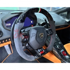 Custom Made Carbon Fiber Steering Wheel For Lamborghini Huracan LP610 & LP580 & EVO 2014-2025