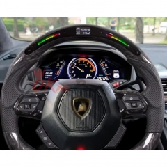 OKing2 Custom Made RPM LED Display Carbon Fiber Steering Wheel For Lamborghini Huracan LP610 & LP580 & EVO 2014-2025