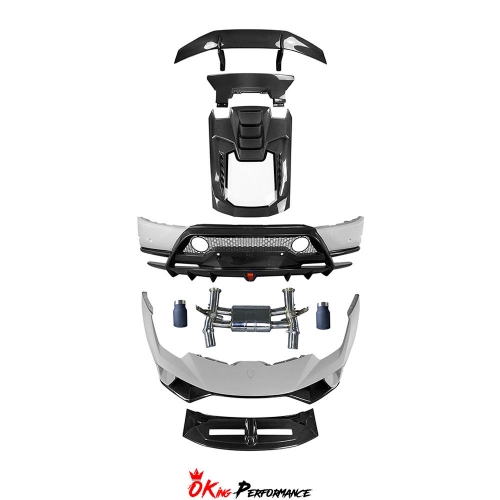 Performante Style Dry Carbon Fiber with Portion Primer Conversion Body Kits For Lamborghini Huracan LP610 & LP580 2014-2019