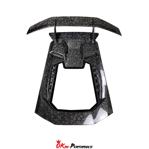 Performante Style Forged Dry Carbon Fiber Rear Engine Hood & Spoiler Wing Set For Lamborghini Huracan LP610 & LP580 & EVO & STO & Tecnica 2014-2025