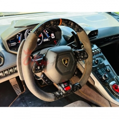 Dry Carbon Fiber Steering Wheel Center Panel (Replacement) For Lamborghini Huracan LP610 & LP580 & EVO 2014-2025