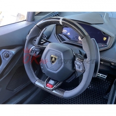 Dry Carbon Fiber Steering Wheel Center Panel (Replacement) For Lamborghini Huracan LP610 & LP580 & EVO 2014-2025