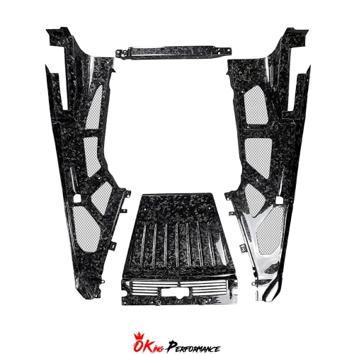 Forged Dry Carbon Fiber Engine Bay Panels Replacement Kits For Lamborghini Huracan LP610 & LP580 2014-2017