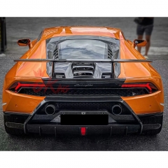 Performante Style Dry Carbon Fiber Rear Engine Hood & Spoiler Wing Set For Lamborghini Huracan LP610 & LP580 & EVO & STO & Tecnica 2014-2025