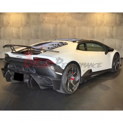 Vorsteiner Center Exit ExhaUst Style Dry Carbon Fiber with Portion Primer Rear Bumper For Lamborghini Huracan EVO & Tecnica 2020-2025