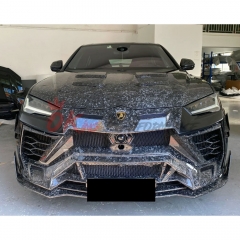 Mansory Style Dry Carbon Fiber with Portion Primer Front Bumper For Lamborghini URUS 2018-2022