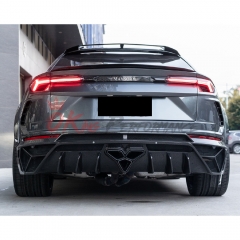 Mansory Style Dry Carbon Fiber with Portion Primer Rear Bumper For Lamborghini URUS 2018-2022