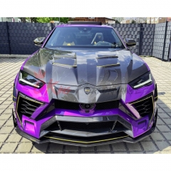 Mansory Style Dry Carbon Fiber with Portion Primer Front Bumper For Lamborghini URUS 2018-2022