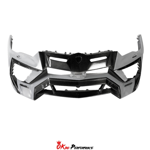Mansory Style Dry Carbon Fiber with Portion Primer Front Bumper For Lamborghini URUS 2018-2022
