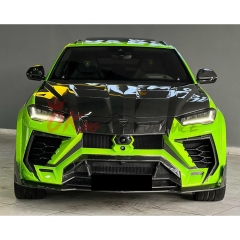 Mansory Style Dry Carbon Fiber with Portion Primer Front Bumper For Lamborghini URUS 2018-2022