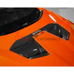 OEM Style Dry Carbon Fiber Front Hood Center Trim For Lamborghini Huracan STO 2021-2025