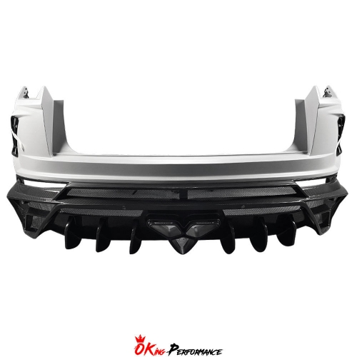 Mansory Style Dry Carbon Fiber with Portion Primer Rear Bumper For Lamborghini URUS 2018-2022