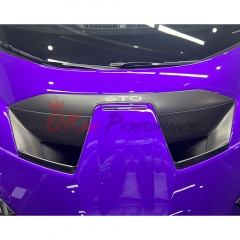 OEM Style Dry Carbon Fiber Front Hood Center Trim For Lamborghini Huracan STO 2021-2025