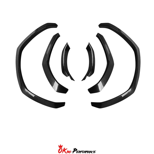 TopCar Style Dry Carbon Fiber Wheel Trims (6PCS) For Lamborghini URUS 2018-2022