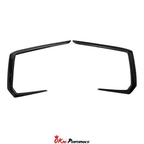 TC-Style Dry Carbon Fiber Front Bumper Vent Canard For Lamborghini URUS 2018-2022