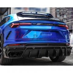 MSY Style Dry Carbon Fiber Rear Diffuser With Exhaust Tips For Lamborghini URUS 2018-2022
