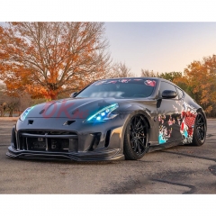 Varis Arising II Style Carbon Fiber Front Bumper For NIissan 370Z Z34 2008-2019