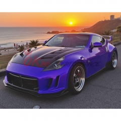 Varis Arising II Style Half Carbon Fiber Front Bumper For NIissan 370Z Z34 2008-2019