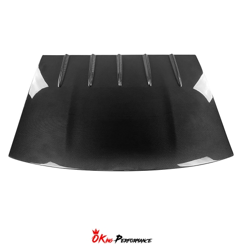 V Style Dry Carbon Fiber Car Roof Cover (Stick On ) For Nissan 370Z Z34 2008-2019