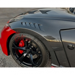 Vented V3 Style Carbon Fiber Fender For Nissan 370Z Z34 2008-2019