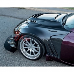 Vented V1 Style Carbon Fiber Fender For Nissan 370Z Z34 2008-2019