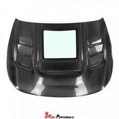 Transparent Engine Window Style Carbon Fiber Bonnet Hood For INFINITI G37 Coupe 2008-2015