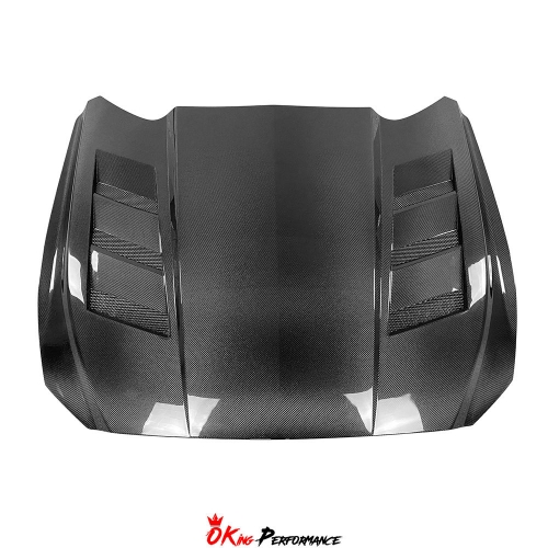 Vent Style Carbon Fiber Hood For Ford Mustang Gen6 S550.2 2018-2023