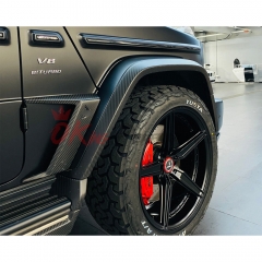 TopCar Style Dry Carbon Fiber Fender Trim Cover For Mercedes Benz G Class W464 AMG G63 2018-2020