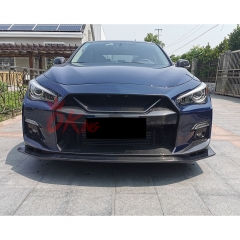 LB Style Partial Carbon Fiber Front Bumper For INFINITI Q50 2013-2017
