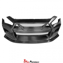 LB Style Partial Carbon Fiber Front Bumper For INFINITI Q50 2013-2017