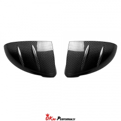 Mansory Style Dry Carbon Fiber Side Mirror Caps For Bentley Continental GT GTC 2018-2024
