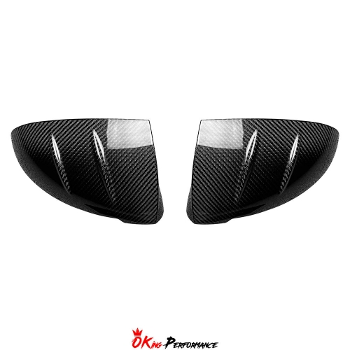 Mansory Style Dry Carbon Fiber Side Mirror Caps For Bentley Continental GT GTC 2018-2024
