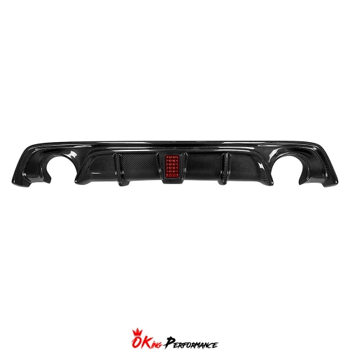 LED Brake Light Style Carbon Fiber Rear Diffuser For INFINITI Q60 2016-2022