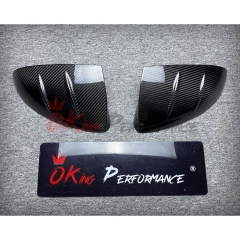 Mansory Style Dry Carbon Fiber Side Mirror Caps For Bentley Continental GT GTC 2018-2024