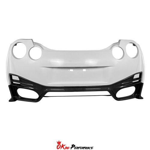 Nismo Style Half Carbon Fiber Rear Bumper Assembly For Nissan R35 GTR 2008-2023