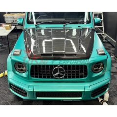 TopCar Style Dry Carbon Fiber Hood For Mercedes Benz G Class W464 G500 AMG G63 2018-2024