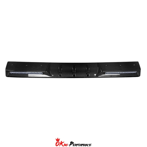 Paktechz Style Dry Carbon Fiber LED Lighting Front Roof Spoiler For Mercedes Benz G Class W464 G350 G500 AMG G63 2018-2024