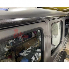 Dry Carbon Fiber A Pillar Roof Strip Trim For Mercedes Benz G Class W464 AMG G63 G500 2018-2024